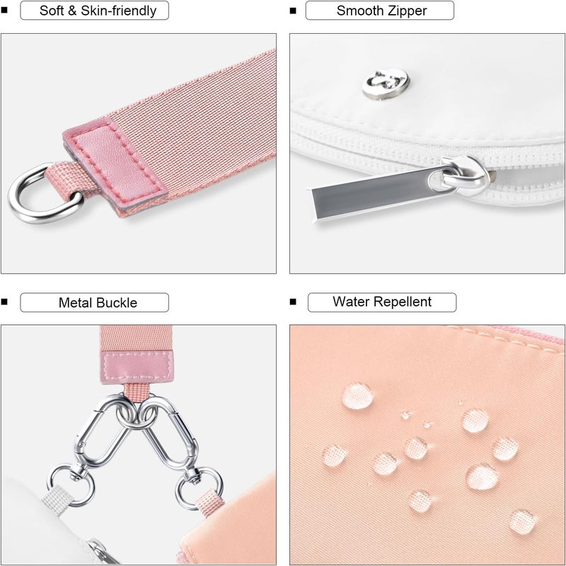 Babysun Mini Zip Around Dual Pouch Wristlet With 2 Straps Wristlet Keychain Wallet for Women Coin Purse Small Cute for Teen Girl - Image 5